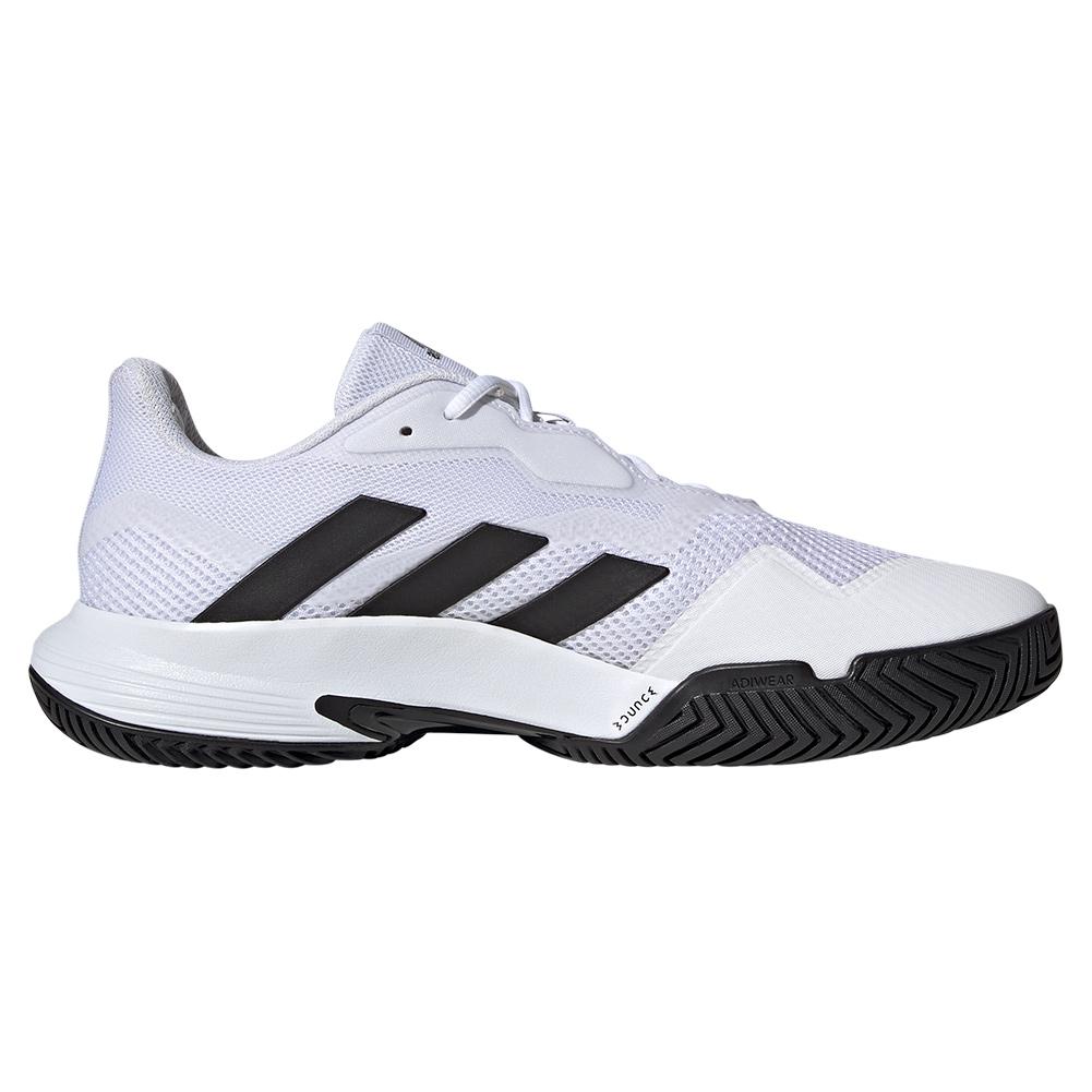 adidas Men`s CourtJam Control Tennis Shoes Footwear White and Core Black