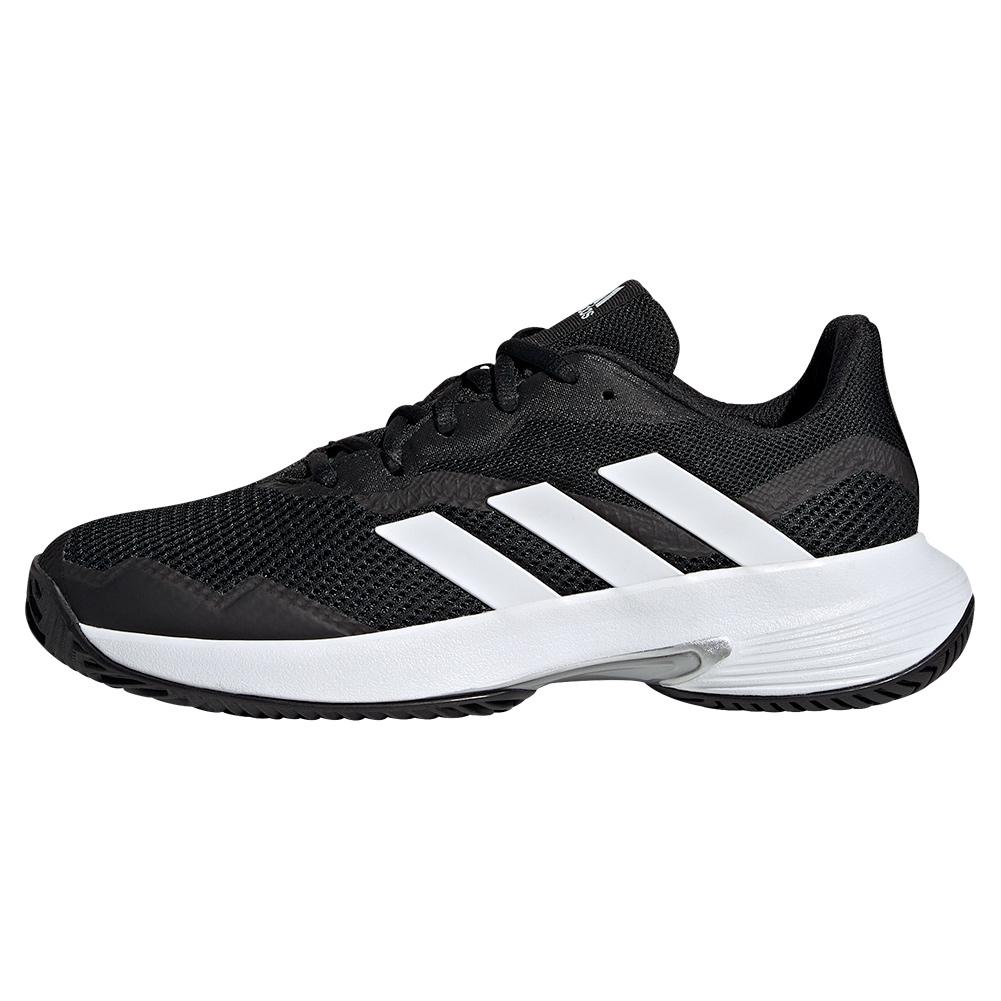 adidas Women`s CourtJam Control Tennis Shoes Core Black and Footwear White