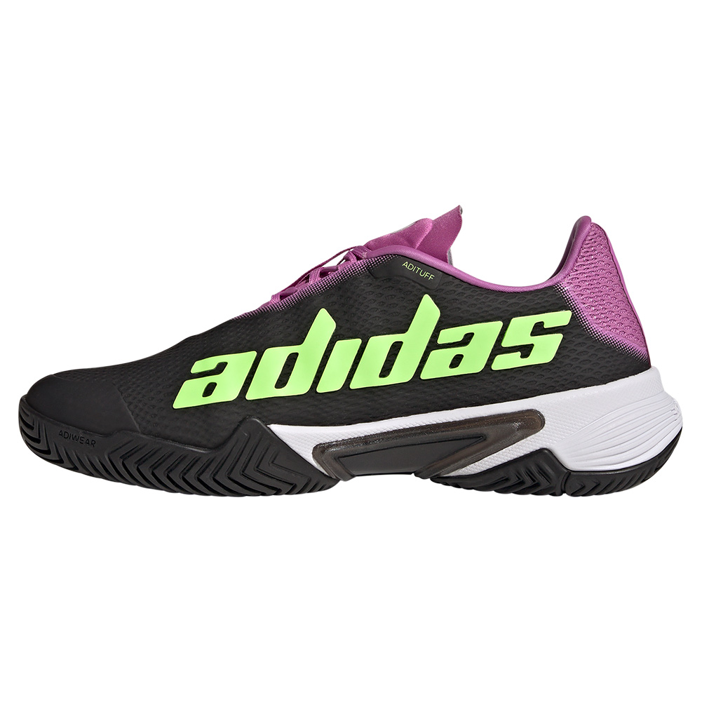 adidas Men`s Barricade Tennis Shoes Carbon and Signal Green