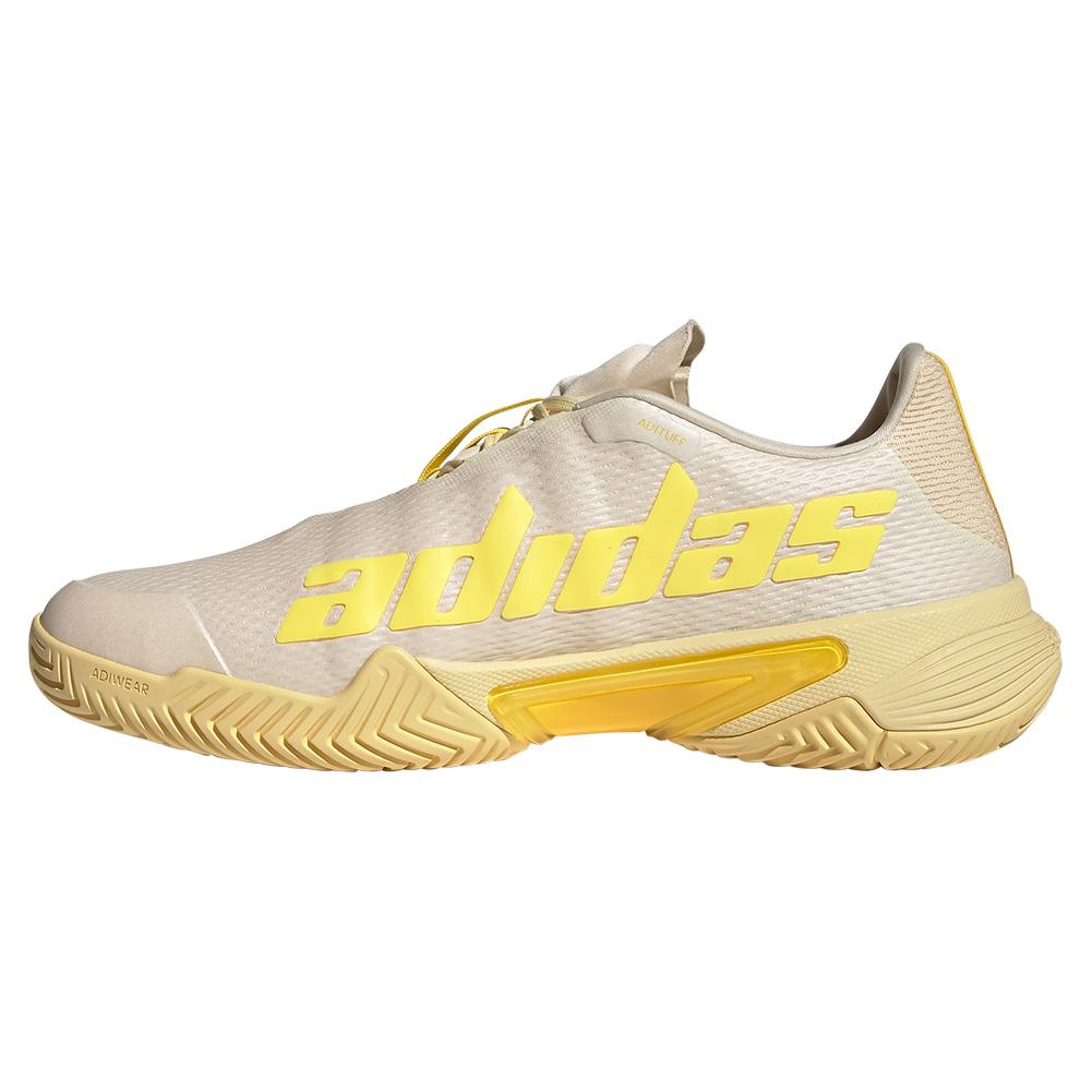 adidas Men`s Barricade Tennis Shoes Ecru Tint and Beam Yellow