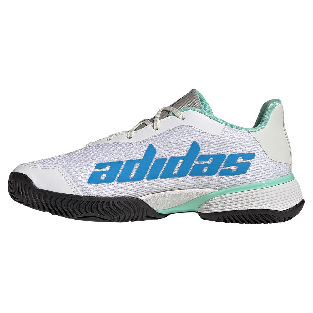 adidas Juniors` Barricade Tennis Shoes Footwear White and Pulse Blue