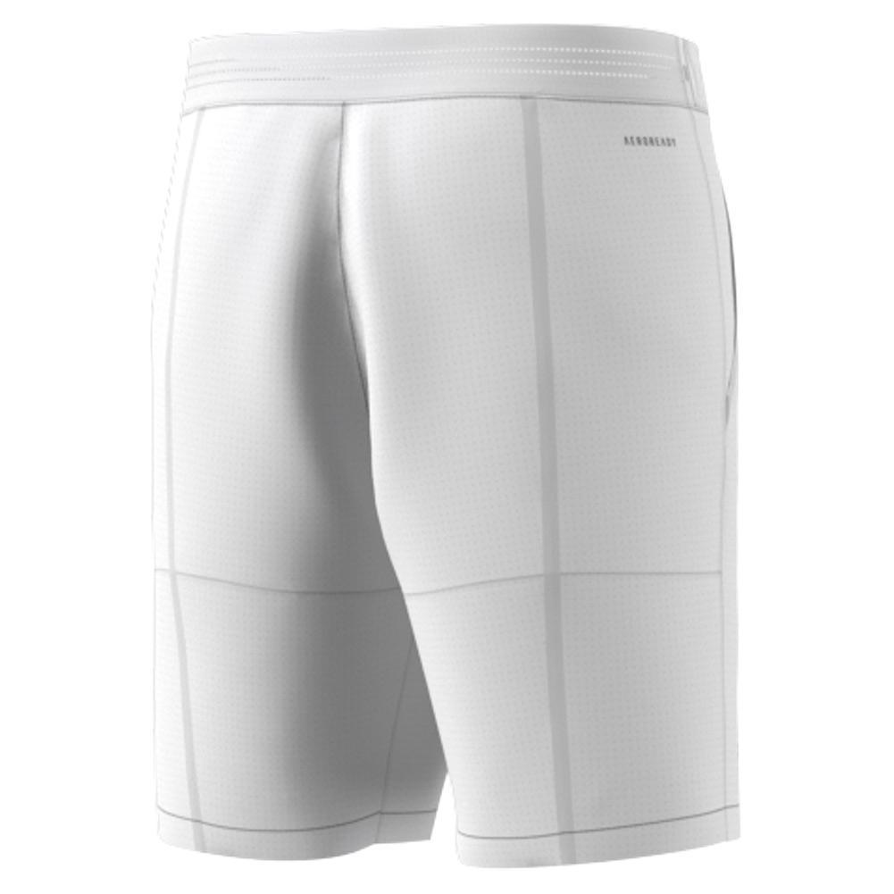 adidas Men's Ergo 7 inch Tennis Shorts in White and Black