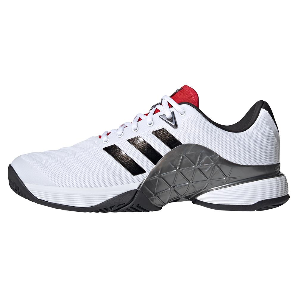 adidas Men`s Barricade 2018 Tennis Shoes White and Black | Tennis Express |  H67703