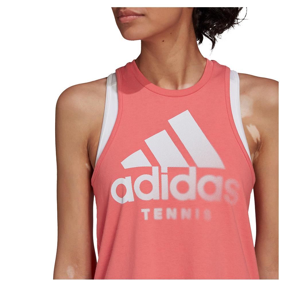 Adidas Women`s Category Graphic Tennis Tank in Semi Turbo