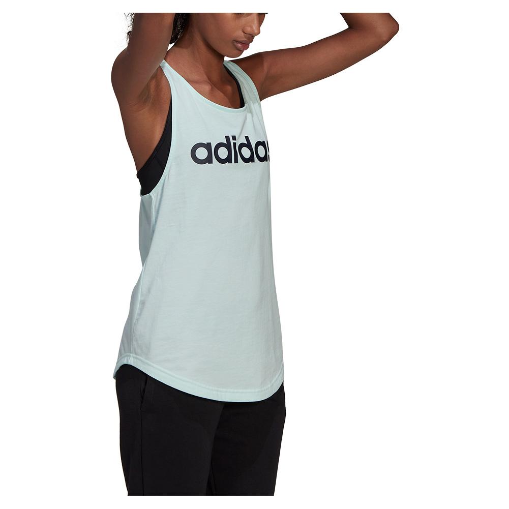 adidas Women`s Essentials Loose Tank Top Ice Mint and Legend Ink