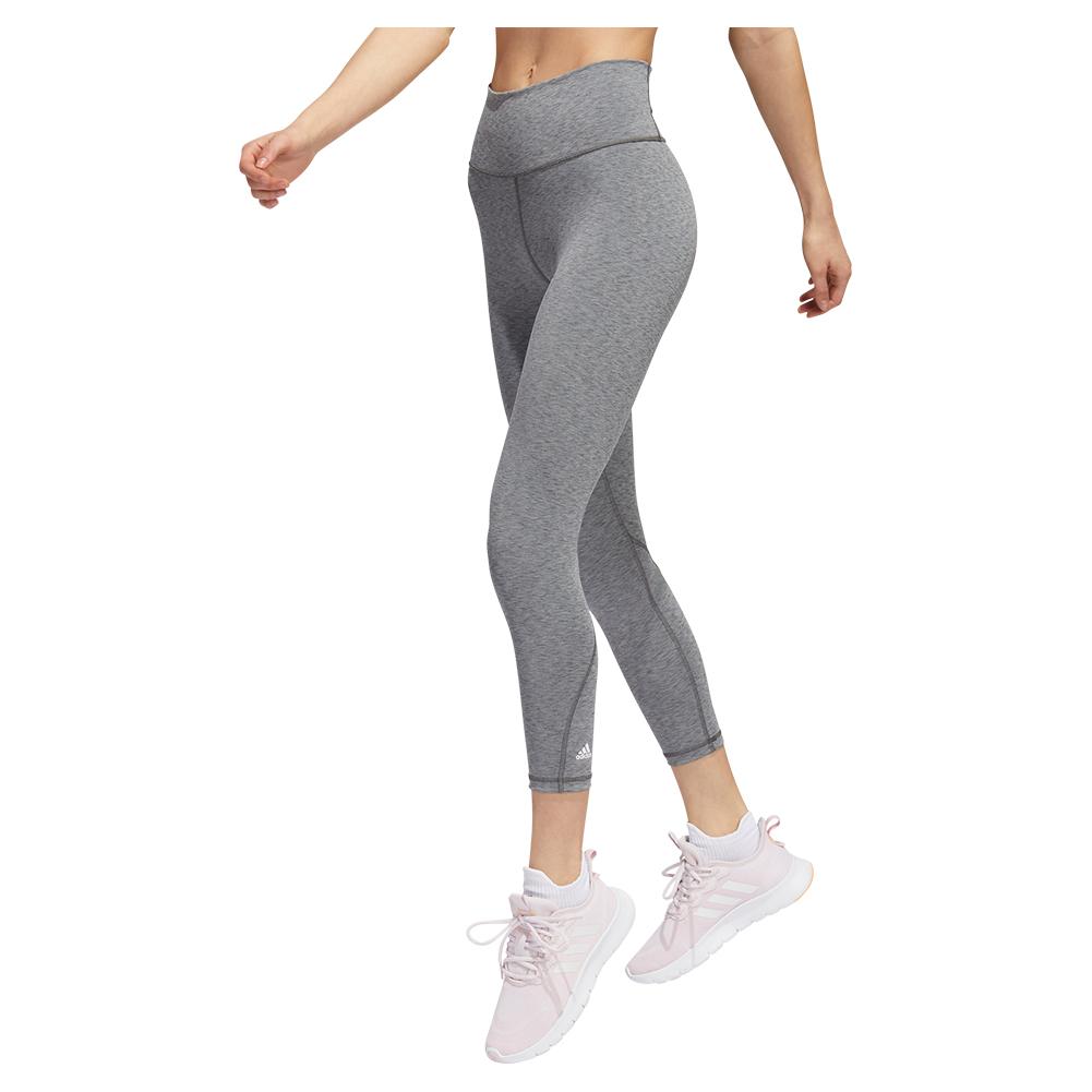 Nike Yoga Womens 7/8 Training Tights Black Heather (gray) Size