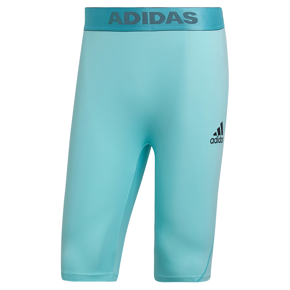 Adidas Men`s Paris HEAT.RDY 2in1 7 Inch Tennis Short Carbon and Pulse Aqua