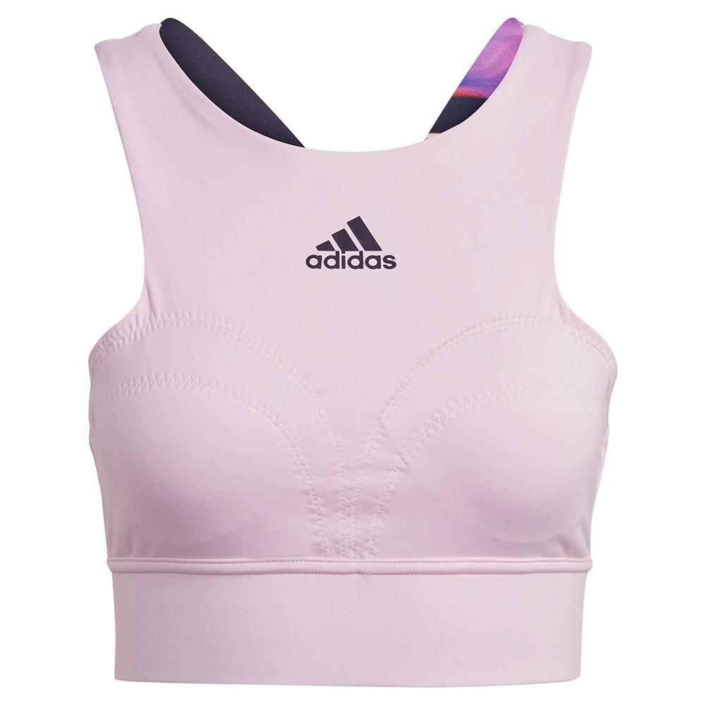 Adidas Women's U.S. Series Tennis Crop Top in Clear Pink