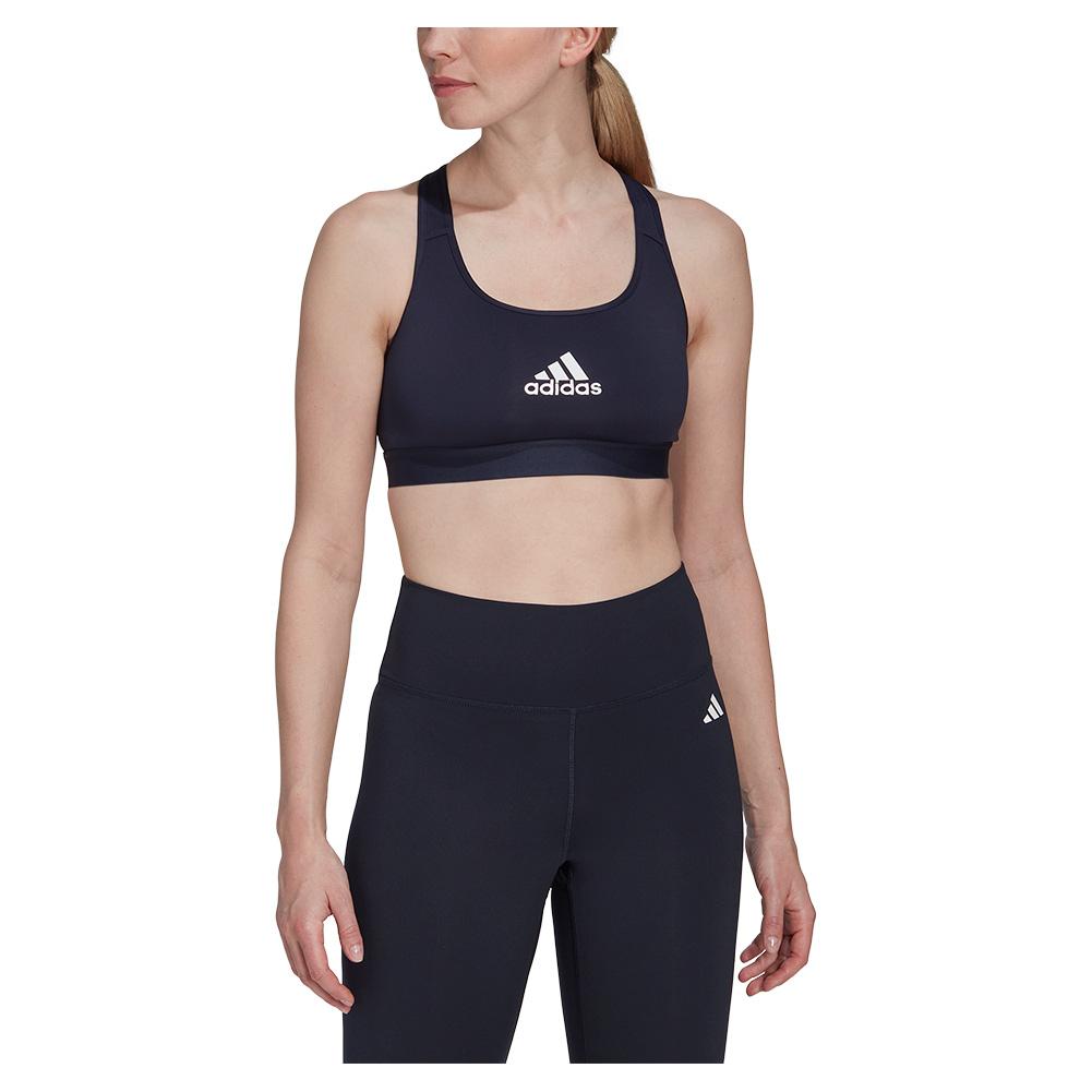 adidas Women's Don't Rest 3-Stripes Strap Bra, Real Pink, Small
