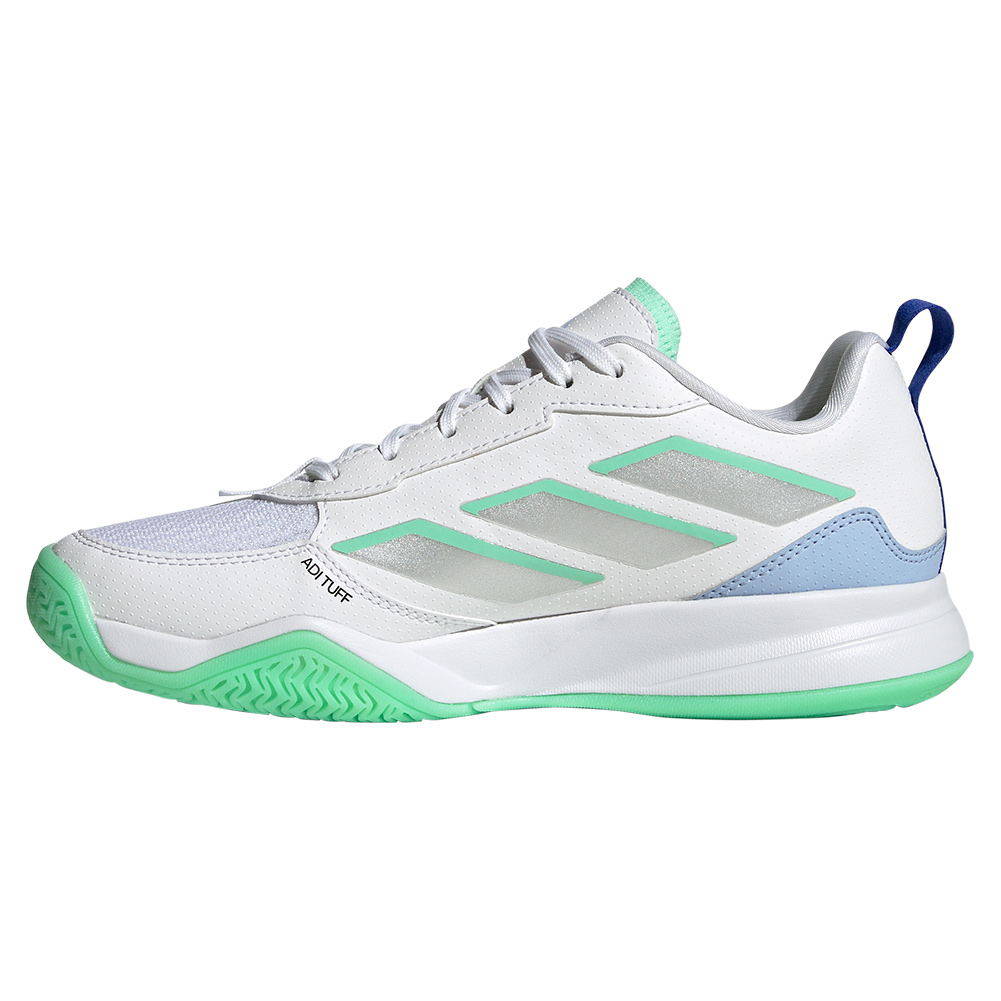 adidas Women`s AvaFlash Tennis Shoes Footwear White and Preloved Blue