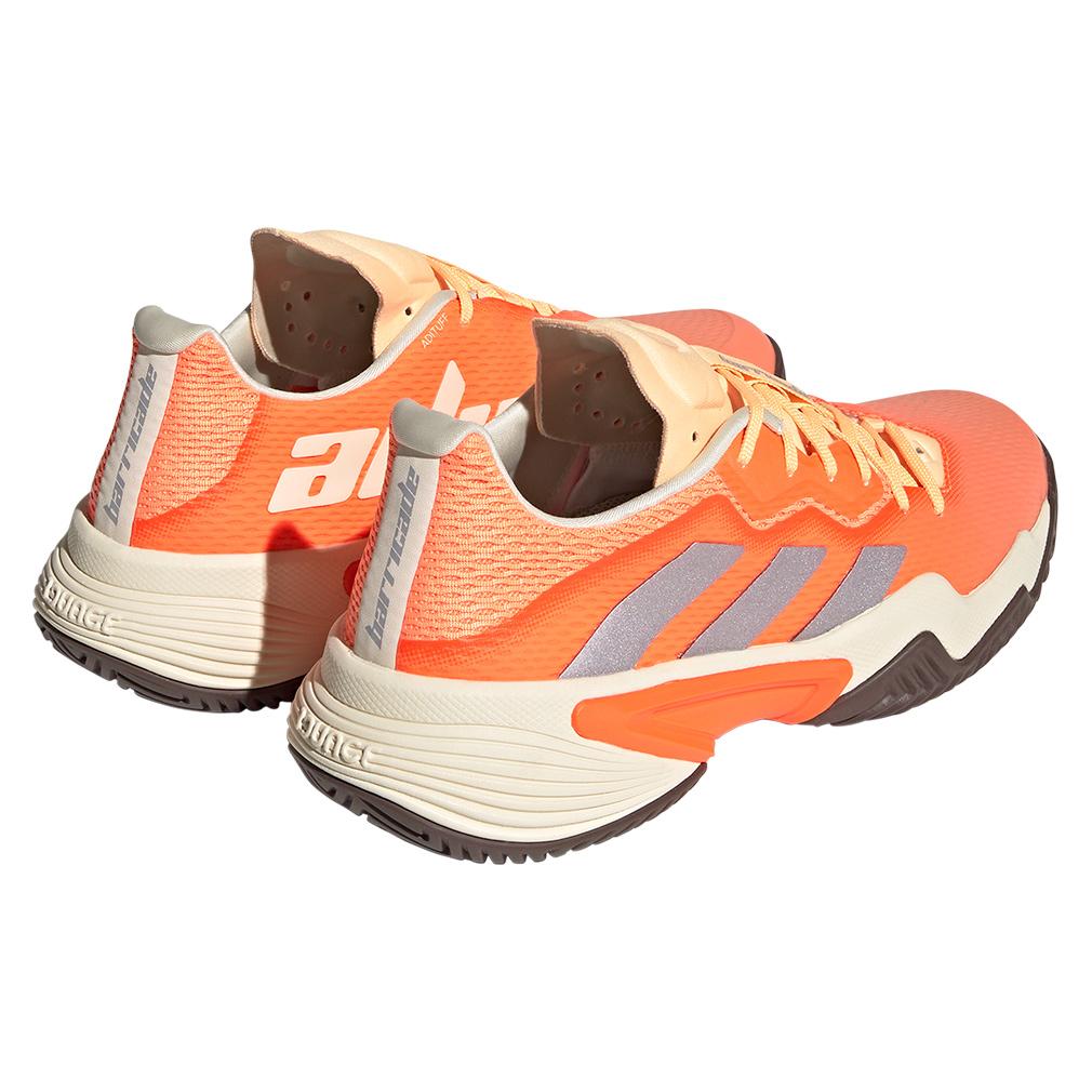 adidas Women`s Barricade Tennis Shoes Solar Orange and Taupe Metallic
