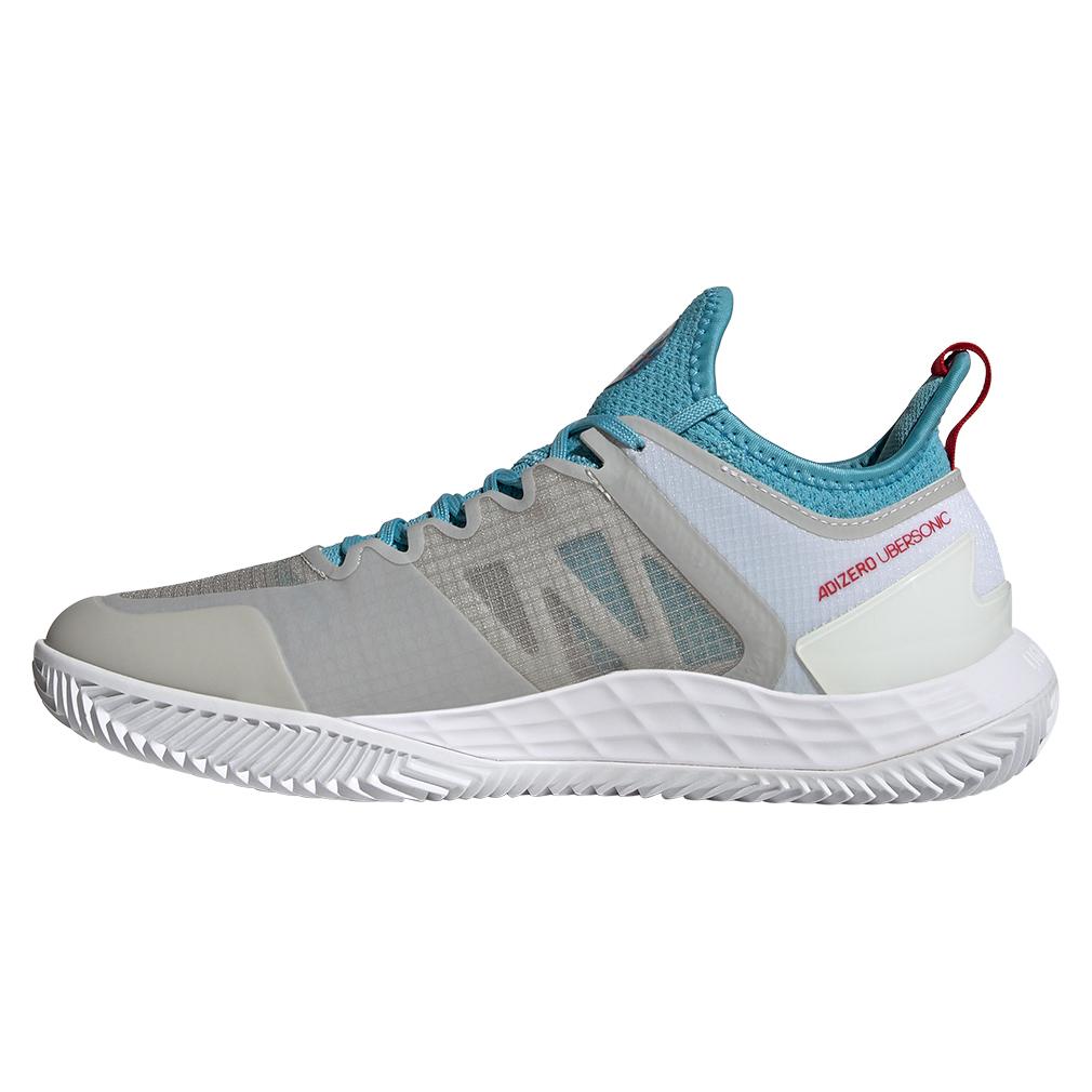 adidas Women`s adizero Ubersonic 4 Clay Tennis Shoes Metal Grey and Silver  Metallic