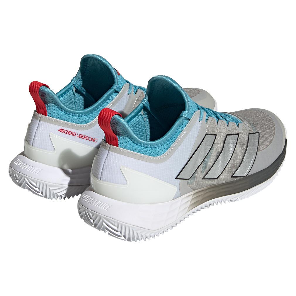 adidas Women`s adizero Ubersonic 4 Clay Tennis Shoes Metal Grey and Silver  Metallic