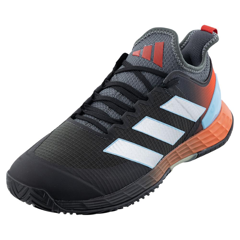 adidas Men`s adizero Ubersonic 4 HEAT.RDY Tennis Shoes Grey Six and Silver  Metallic