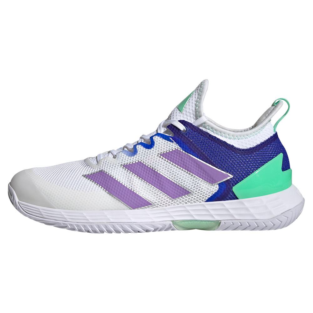 adidas Women`s adizero Ubersonic 4 LanzaT Tennis Shoes Footwear White and  Violet Fusion