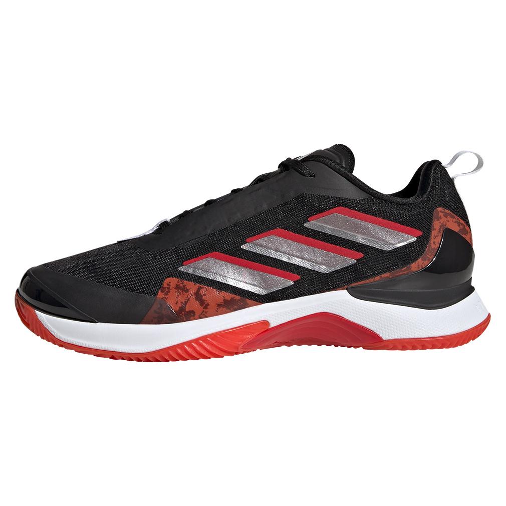 adidas Women`s Avacourt Clay Tennis Shoes Core Black and Taupe Metallic