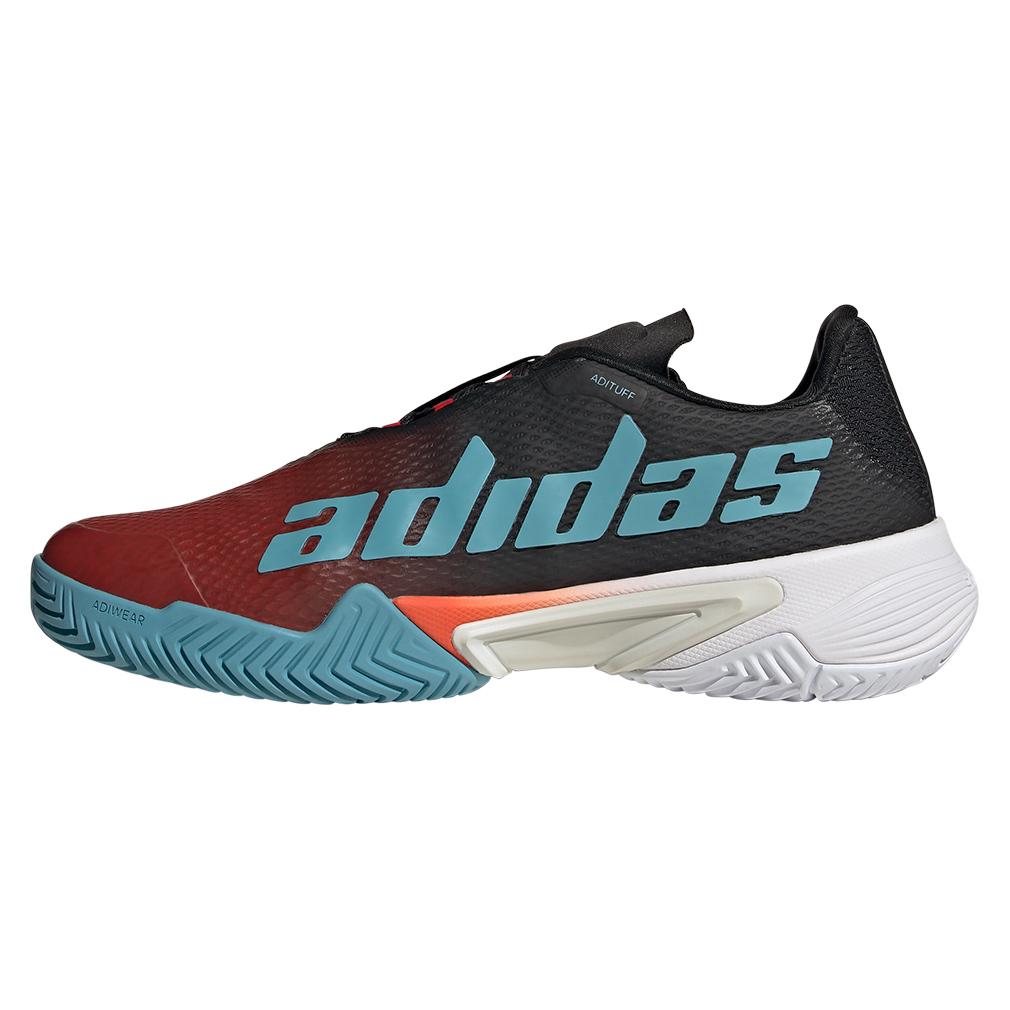 adidas Men`s Barricade Tennis Shoes Preloved Red and Blue