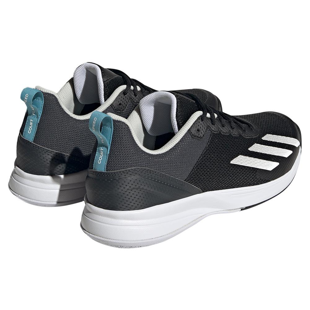adidas Men`s Courtflash Speed Tennis Shoes Core Black and Footwear White