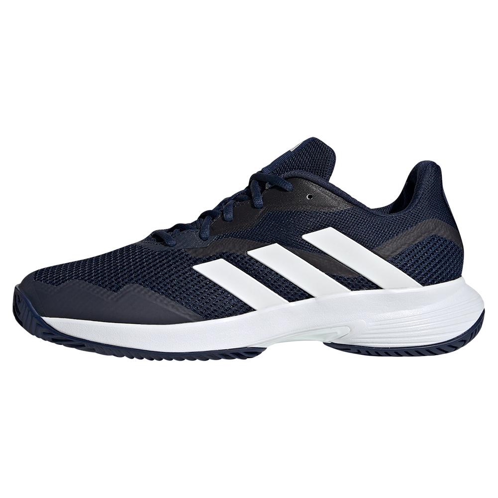 adidas Men`s CourtJam Control Tennis Shoes Team Navy Blue 2 and Footwear  White