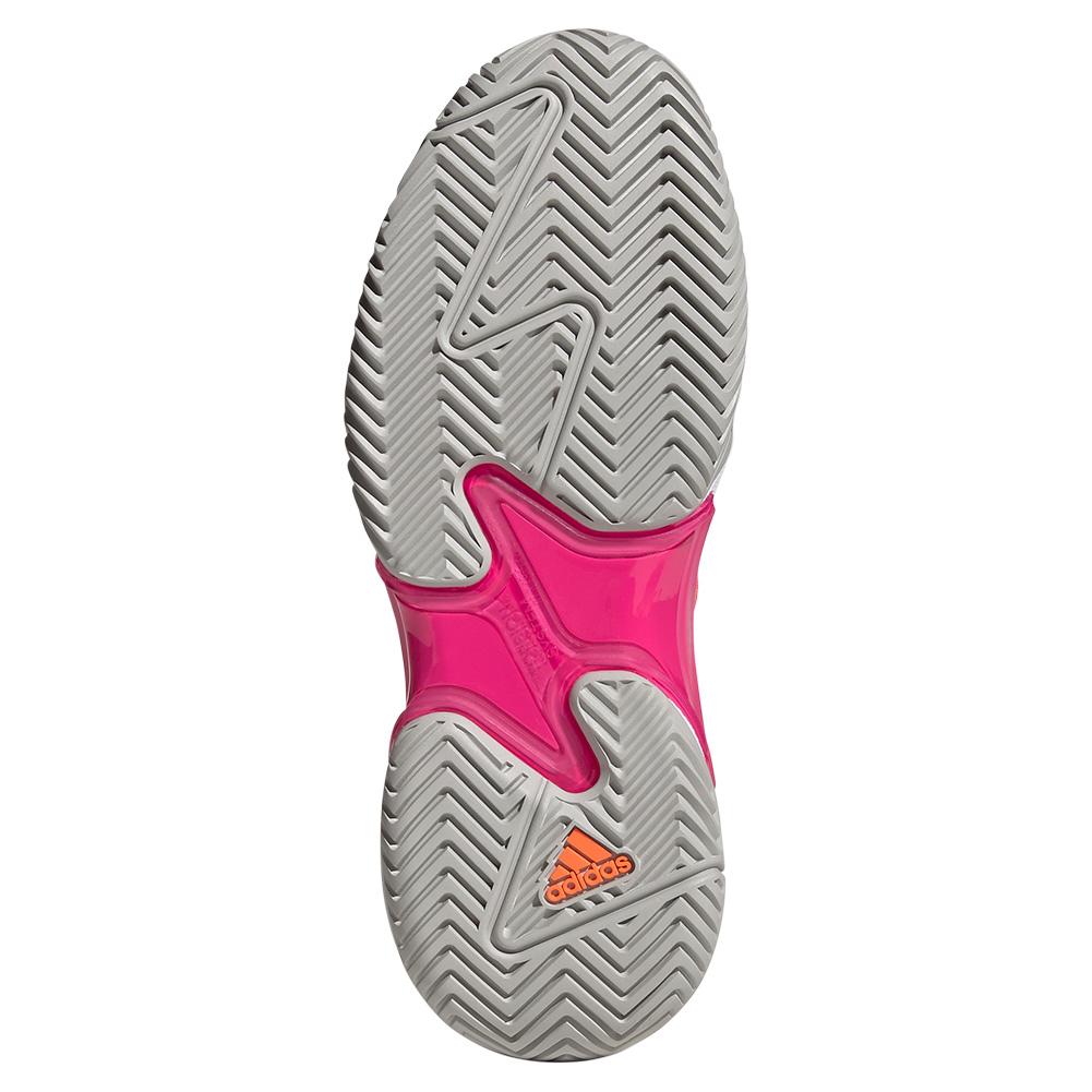 adidas Women`s Barricade Tennis Shoes Grey Two and Solar Orange