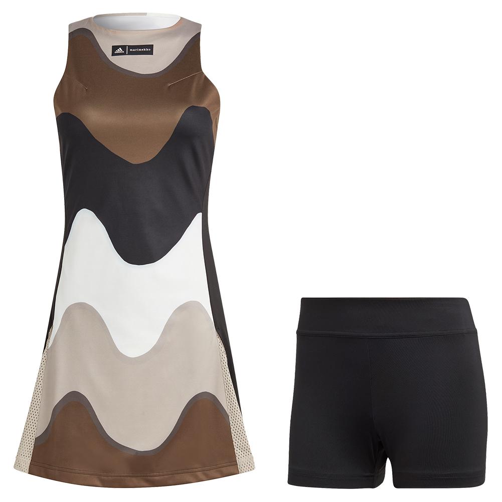 Adidas Women`s Marimekko Premium Tennis Dress in Multicolor and Black