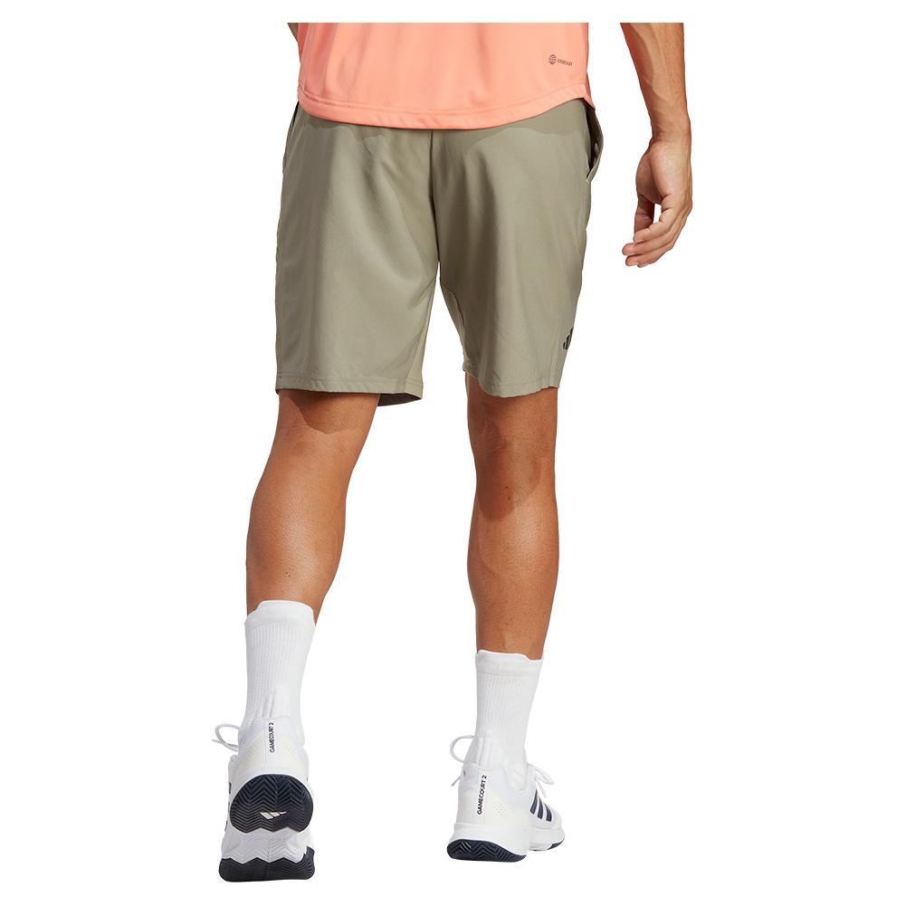 Adidas Men`s Club 3-Stripe 7 Inch Tennis Shorts Silver Pebble