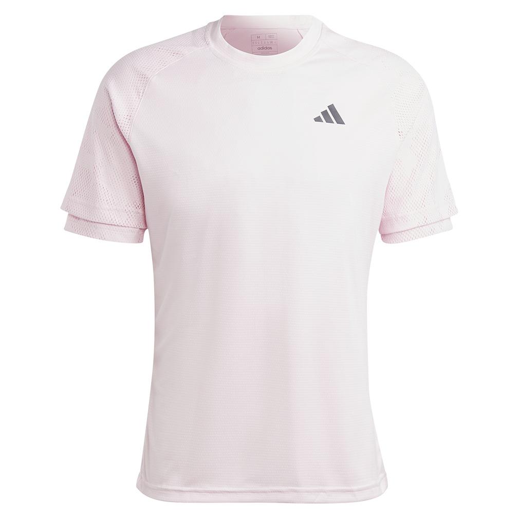 adidas Men`s Melbourne HEAT.RDY Raglan Tennis Top Clear Pink