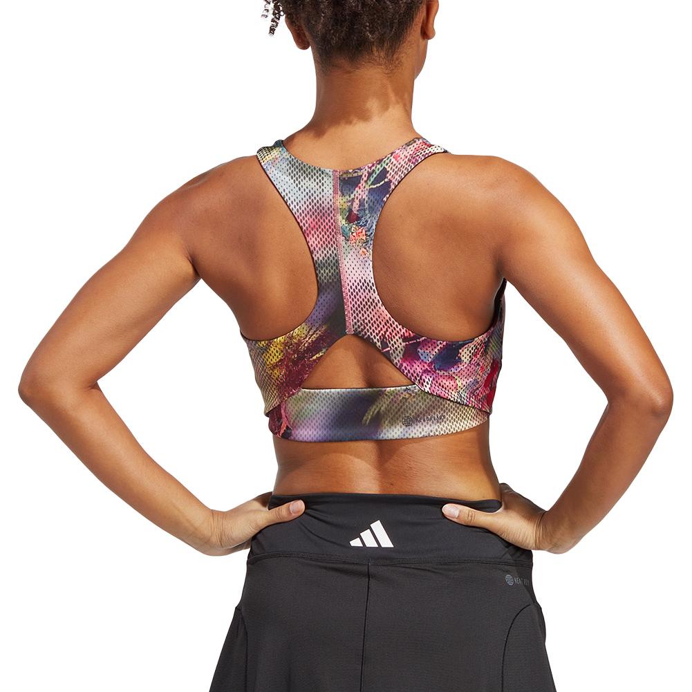 Adidas Women`s Melbourne Y-Back Cropped Tennis Tank in Multicolor and Black