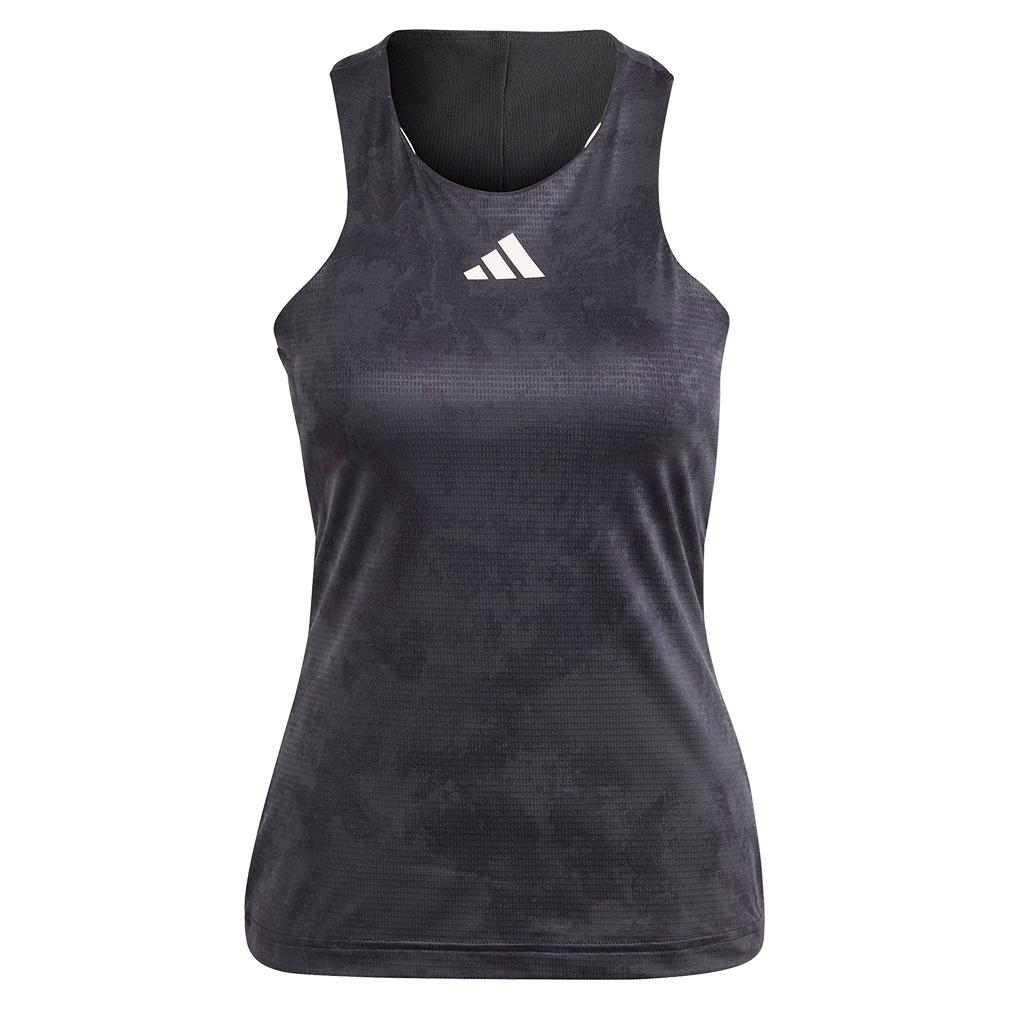 adidas Women`s Paris HEAT.RDY Y-Back Tennis Tank Carbon