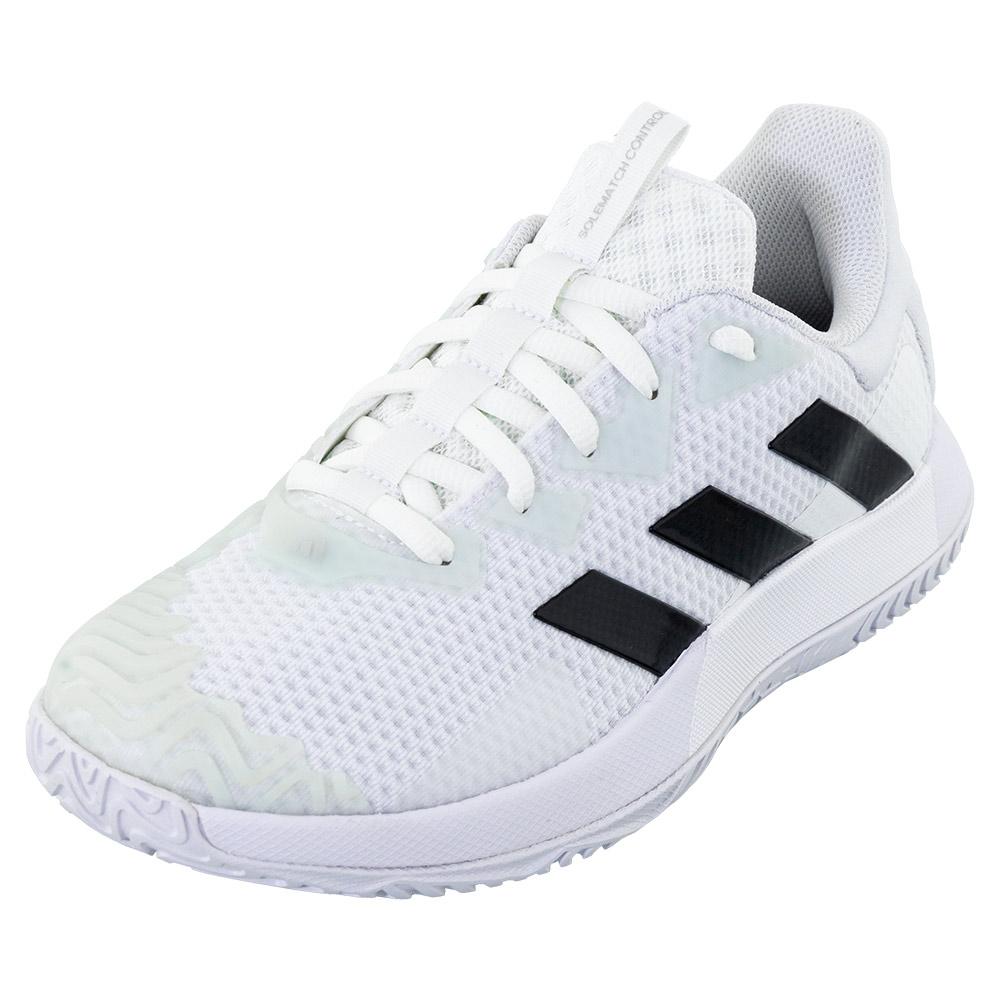 adidas Men`s SoleMatch Control Tennis Shoes White and Black