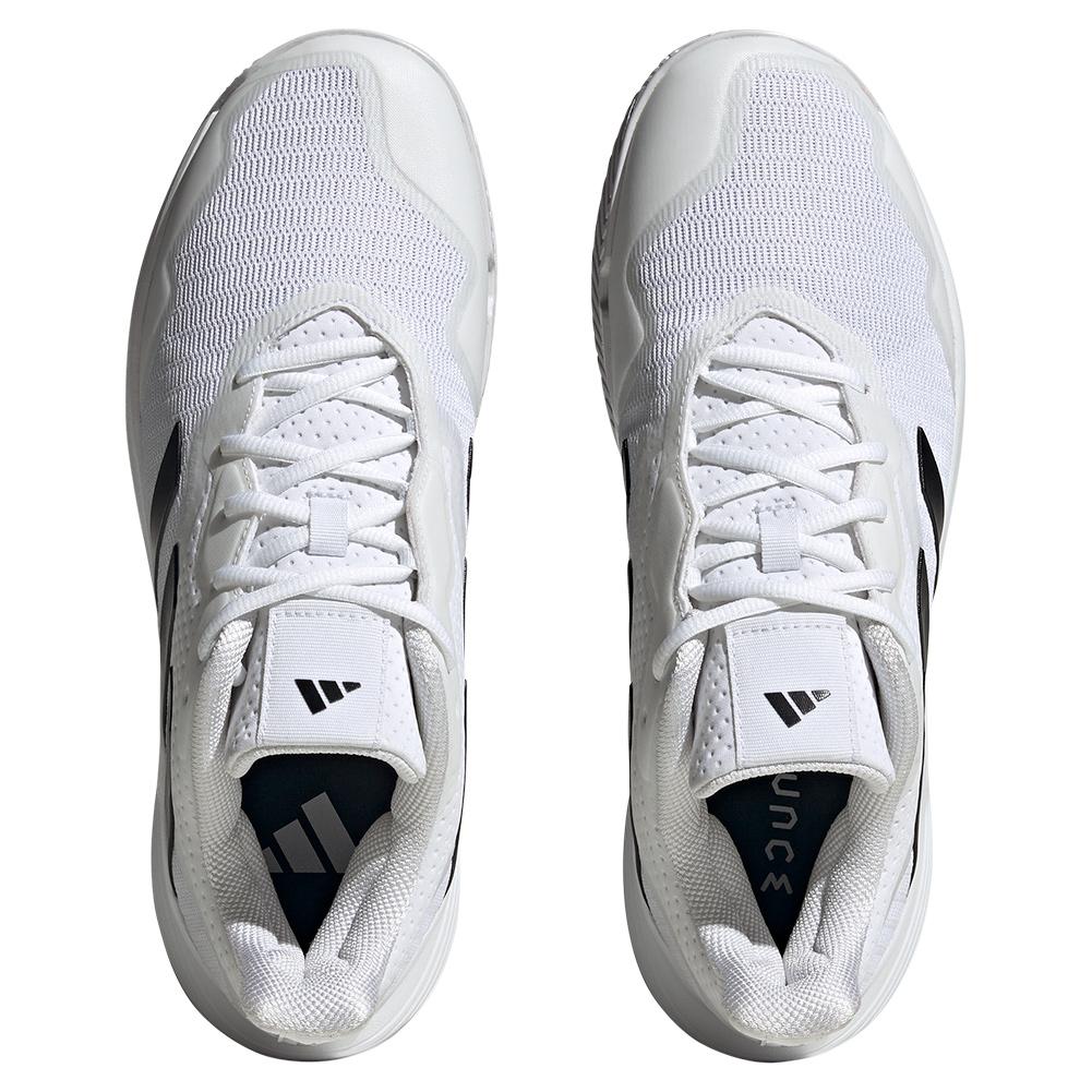 adidas Men`s CourtJam Control Tennis Shoes White and Black