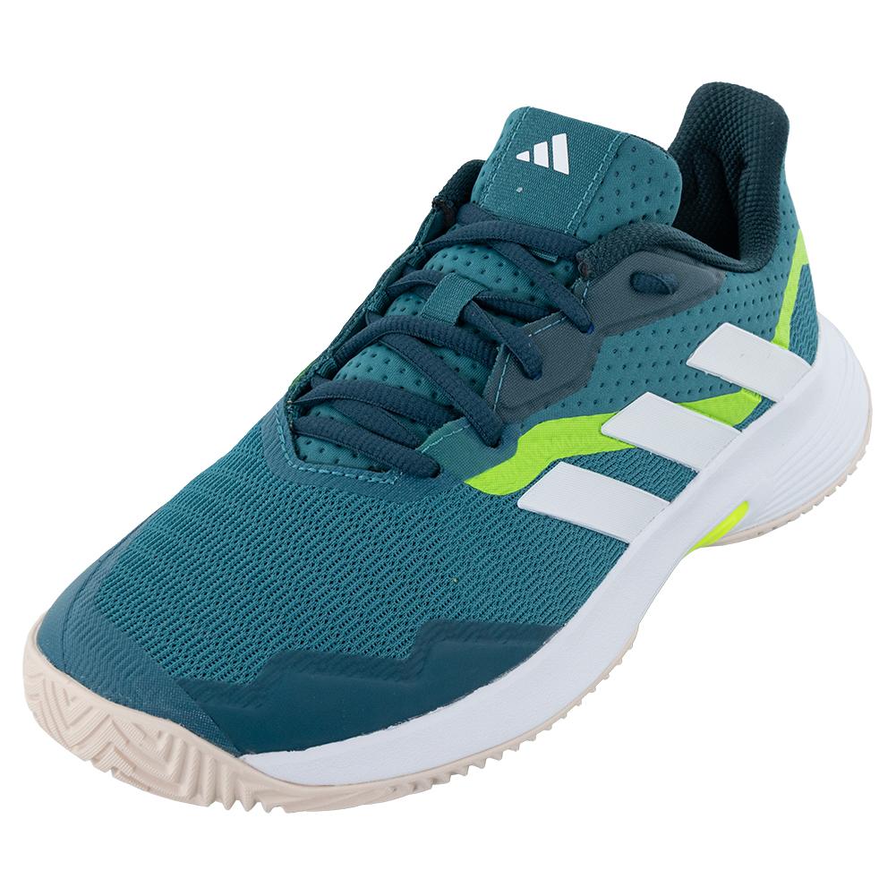 adidas Women`s CourtJam Control Tennis Shoes Arctic Fusion and White