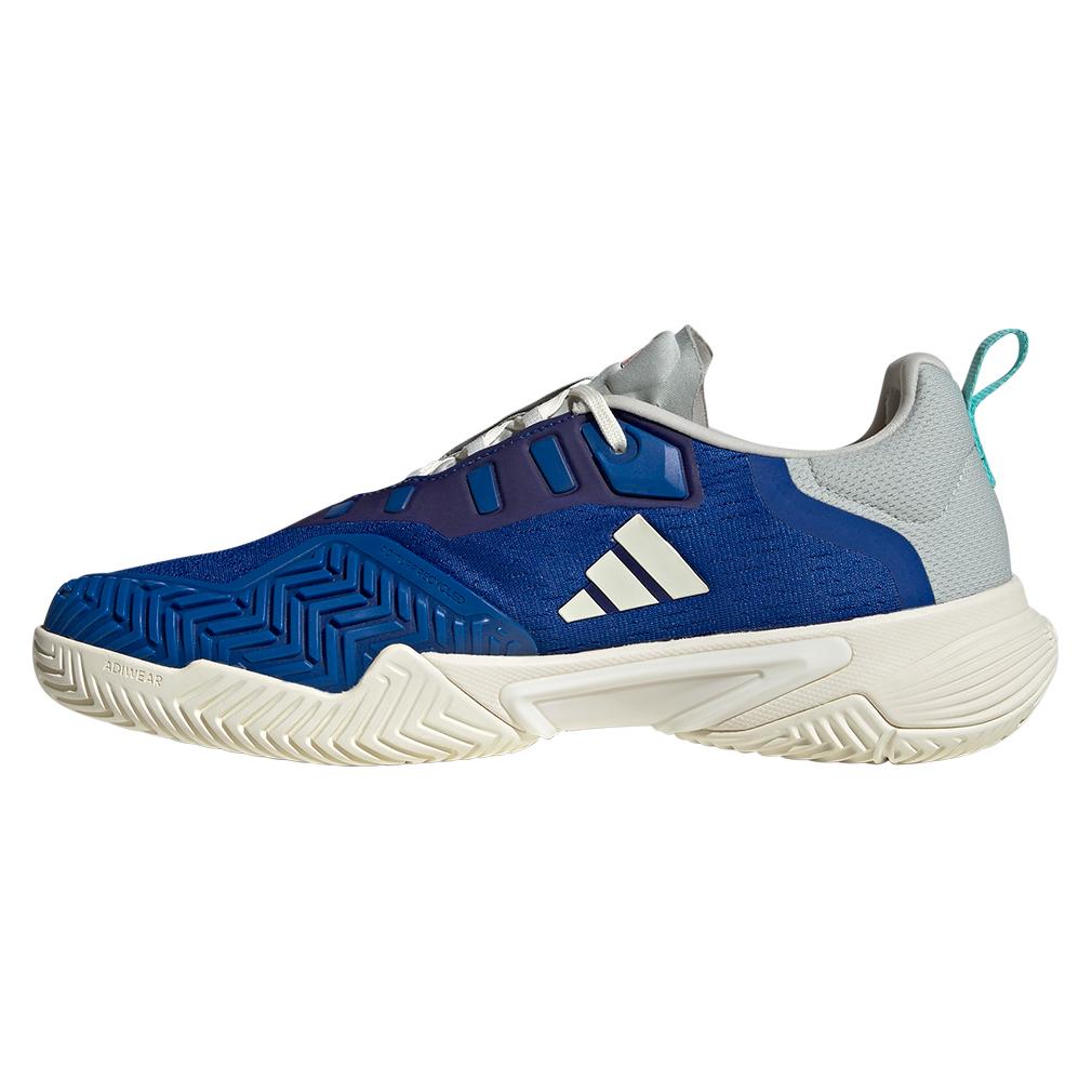 adidas Men`s Barricade Tennis Shoes Team Royal Blue and Off White