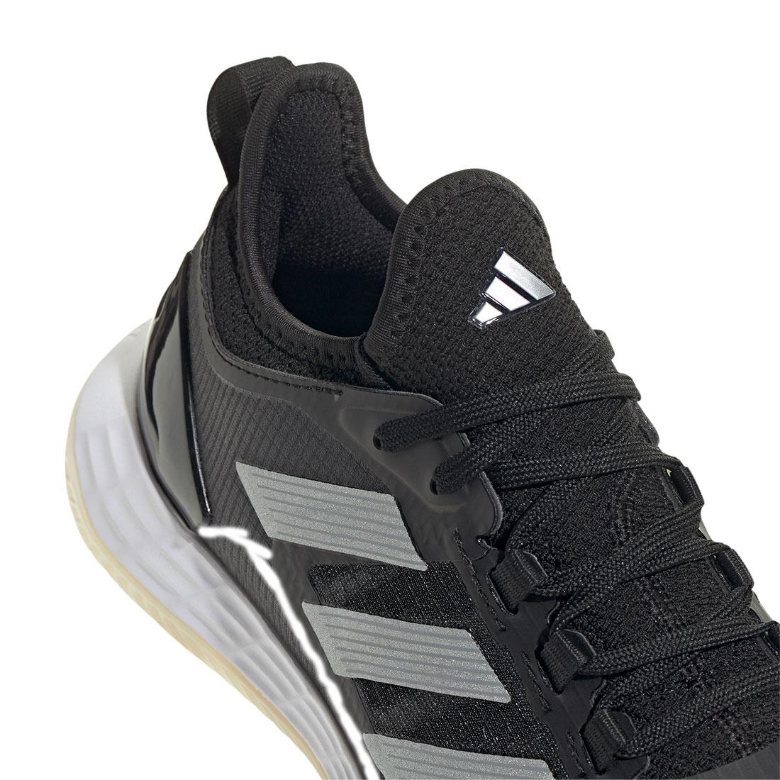 adidas Women`s Adizero Ubersonic 4.1 Clay Tennis Shoes Black and Metallic  Silver