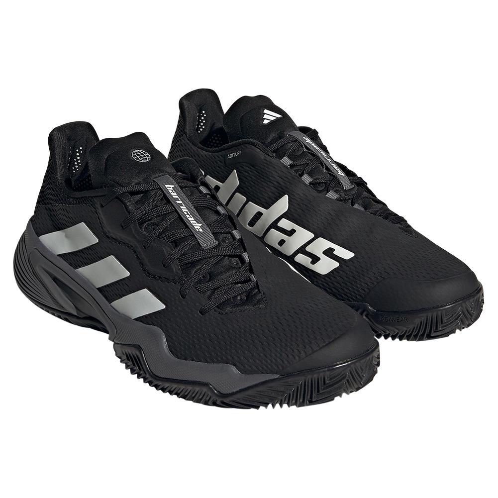 adidas Men`s Barricade Clay Tennis Shoes Core Black and Footwear White