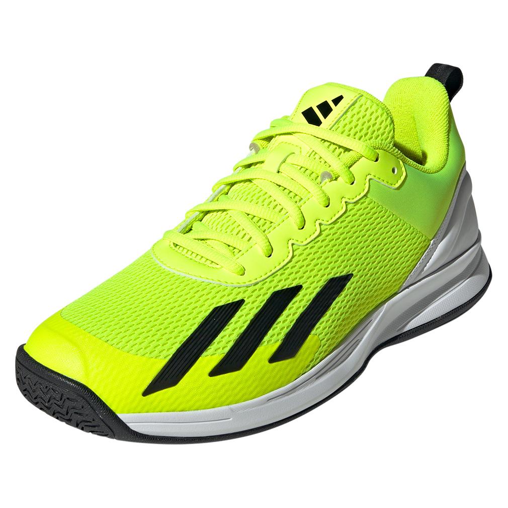 adidas Men`s Courtflash Speed Tennis Shoes Lucid Lemon and White