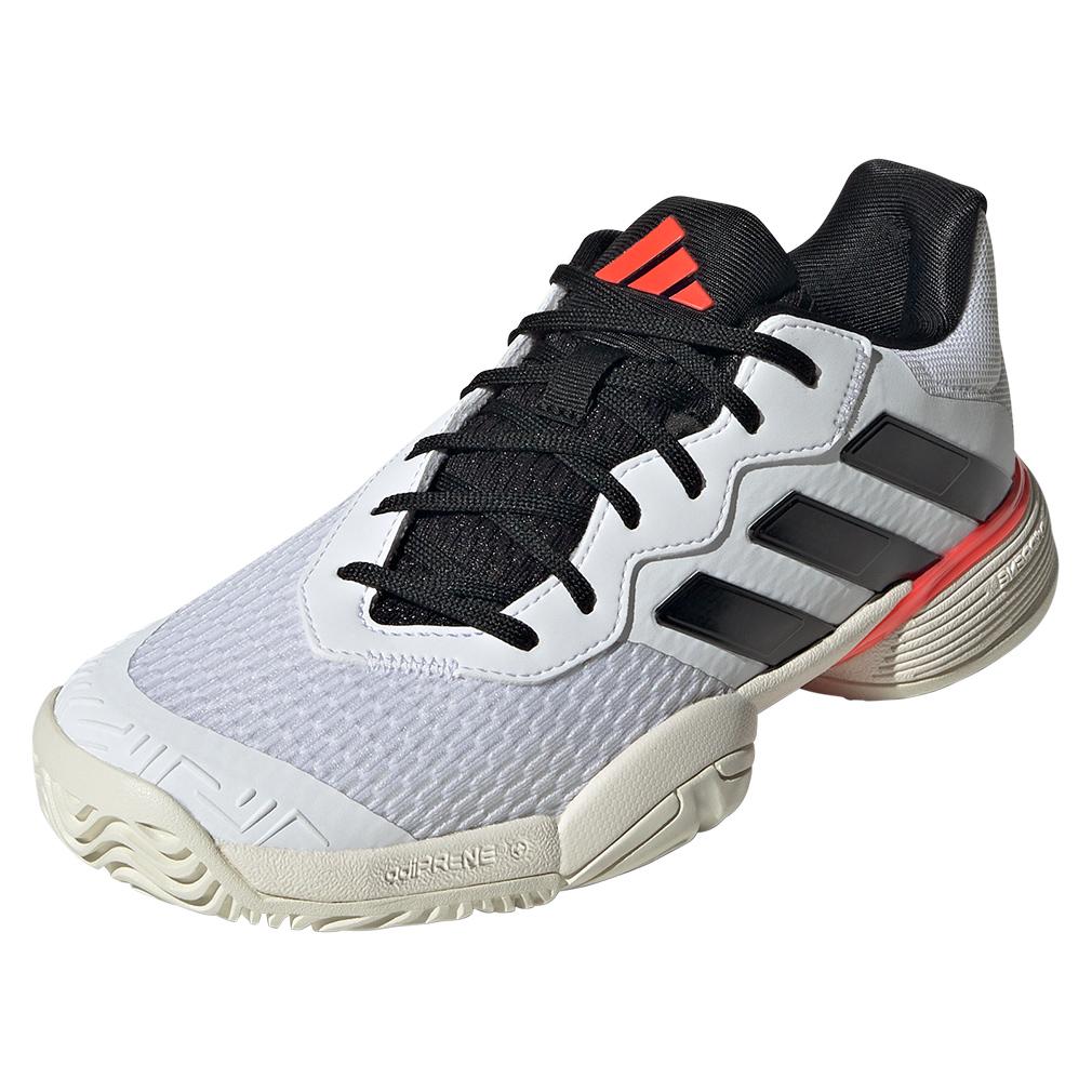 adidas Juniors` Barricade Tennis Shoes White and Black