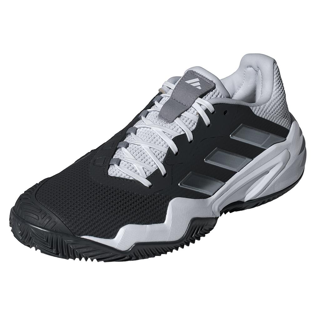 adidas Men`s Barricade 13 Clay Tennis Shoes Black and White