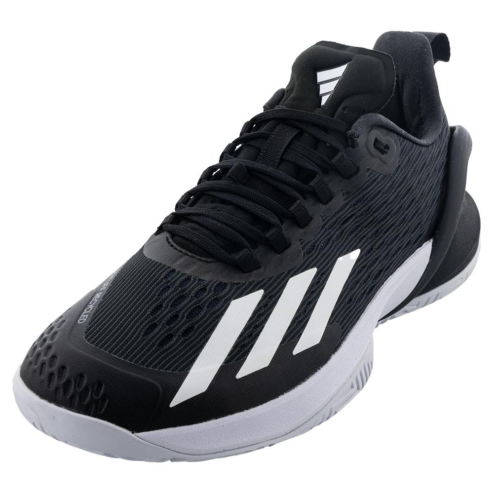 adidas Men`s Adizero Cybersonic Tennis Shoes Black and White