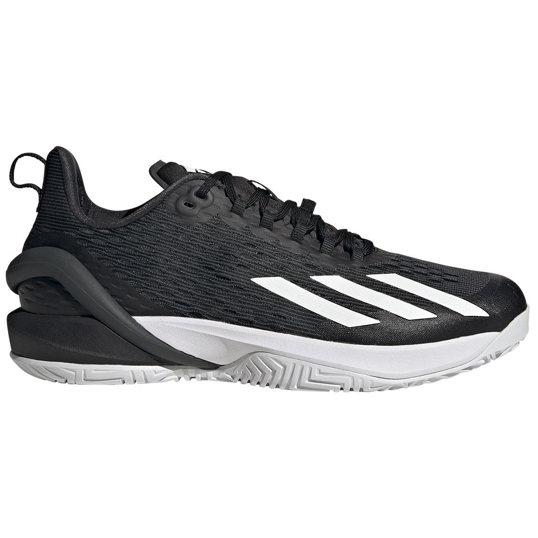 adidas Men`s Adizero Cybersonic Tennis Shoes Black and White