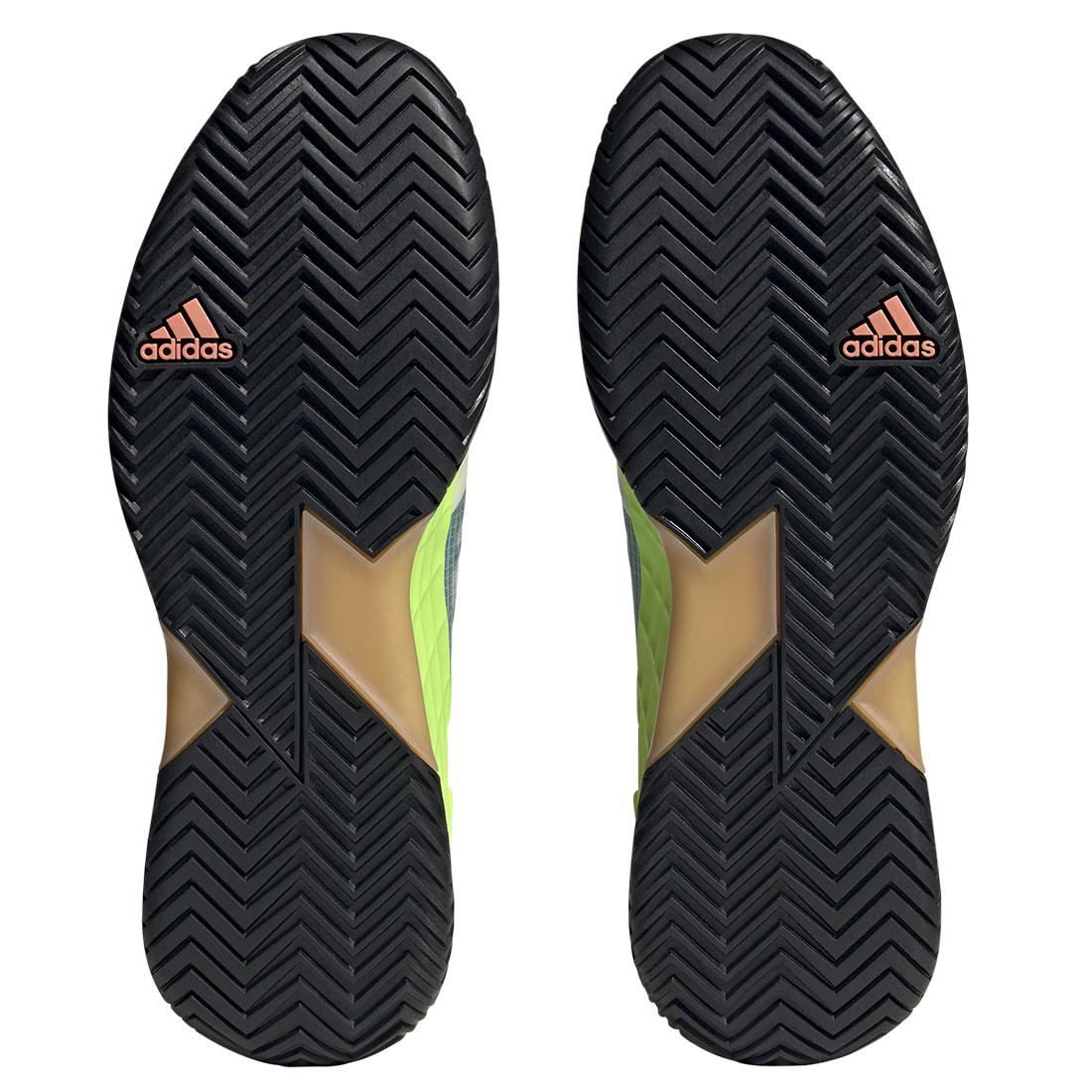 adidas Men`s Adizero Ubersonic 4.1 Tennis Shoes White and Carbon