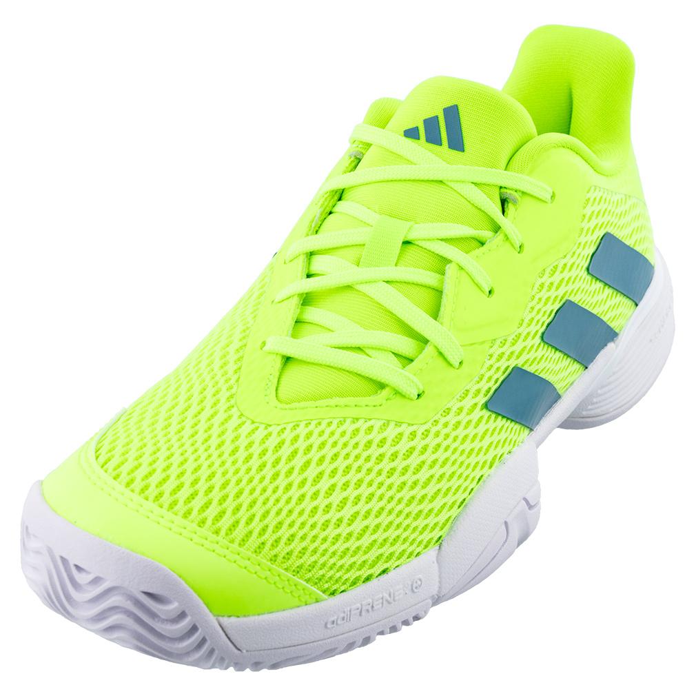 adidas Junior`s Barricade Tennis Shoes Lucid Lemon and Arctic Fusion