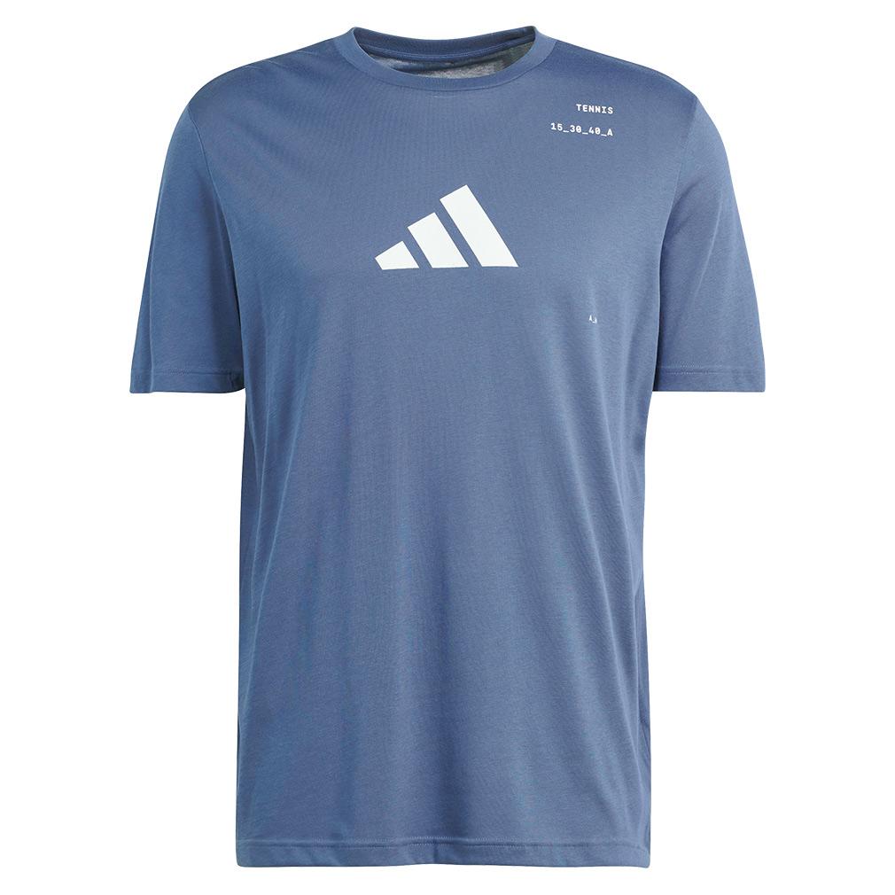 adidas Men`s Graphic Logo Tennis Tee Preloved Ink