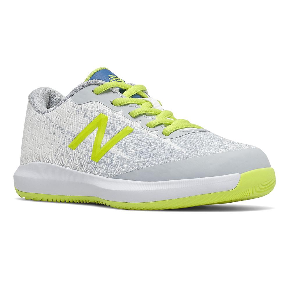 New Balance Juniors` 996v4 Tennis Shoes White and Sulphur Yellow | Tennis  Express