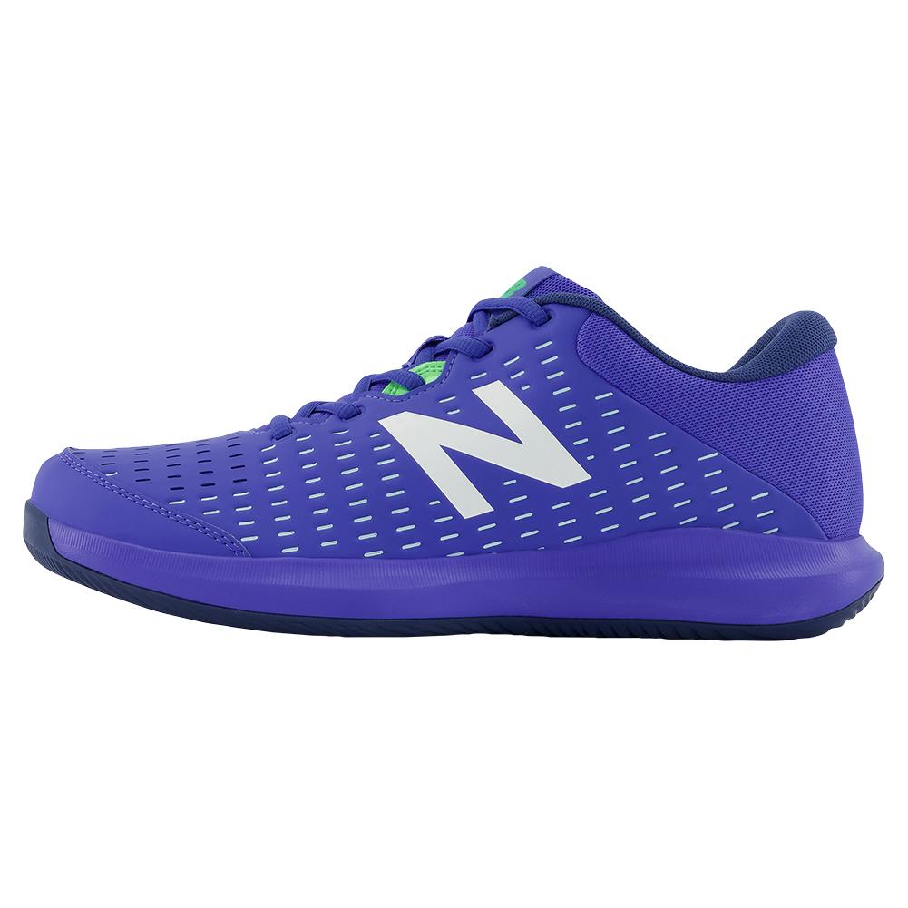 New Balance Men`s 696v4 D Width Tennis Shoes Victory Blue and White