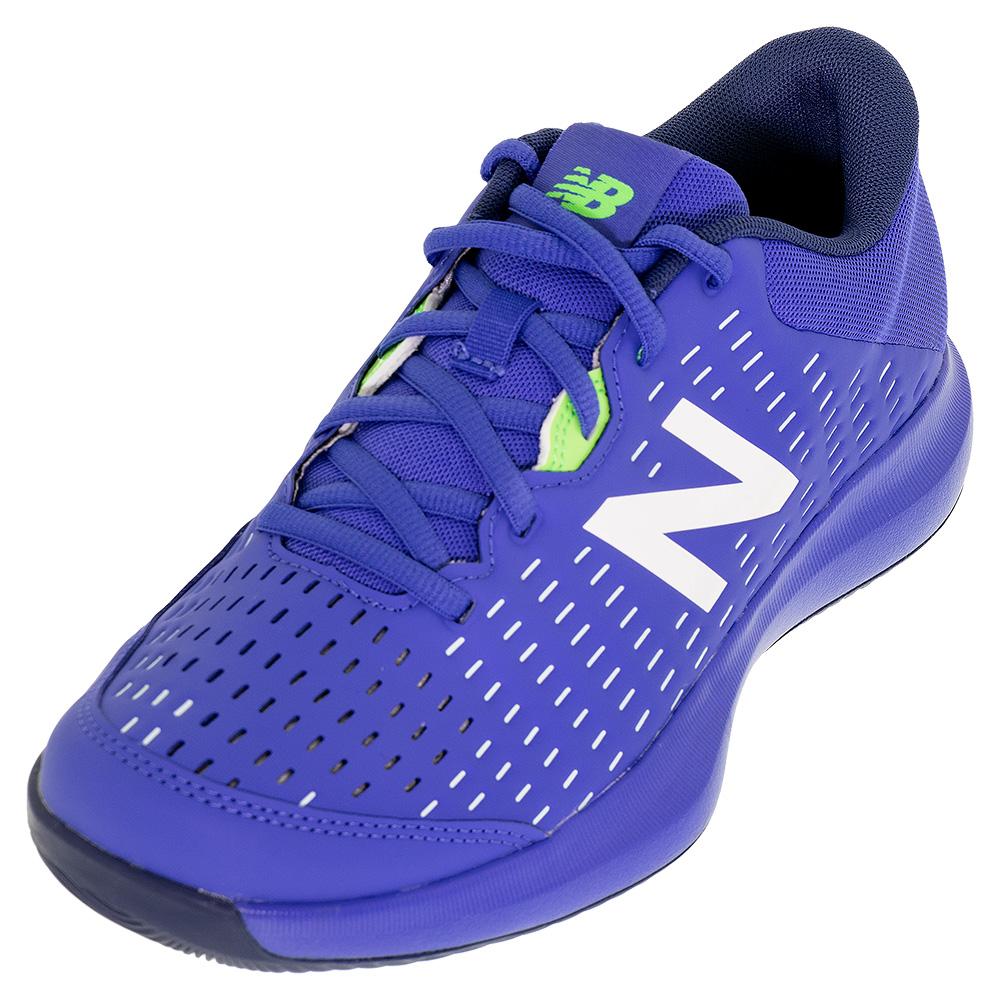 New Balance Men`s 696v4 4E Width Tennis Shoes Victory Blue and White