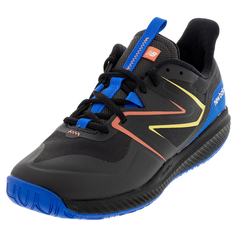 New Balance Men`s 796v3 2E Width Tennis Shoes Black and Serene Blue