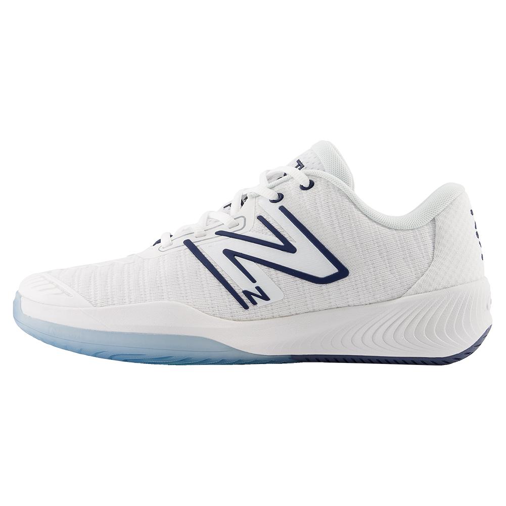 New Balance Men`s Fuel Cell 996v5 2E Width Tennis Shoes White and Navy