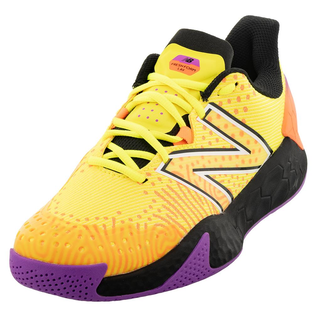 New Balance Men`s Fresh Foam X Lav v2 D Width Tennis Shoes Cosmic Pineapple  and Rose