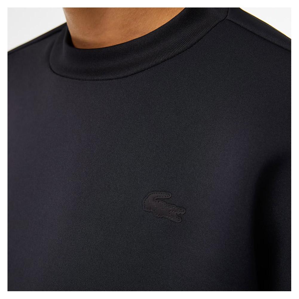 Lacoste Women`s Cropped Drawstring Crewneck Fleece Tennis Sweatshirt